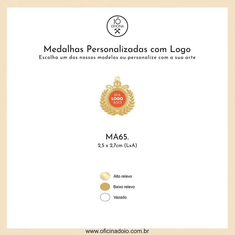 medalha para aromatizadores MA65