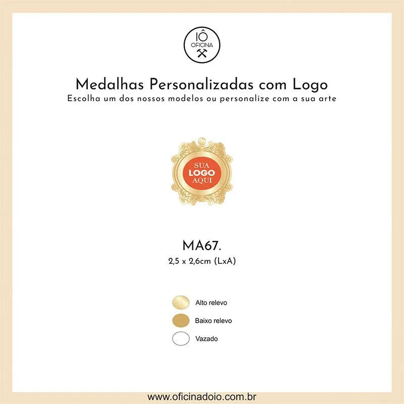 medalha para aromatizadores MA67