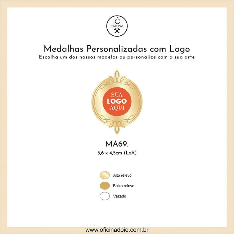 medalha para aromatizadores MA69