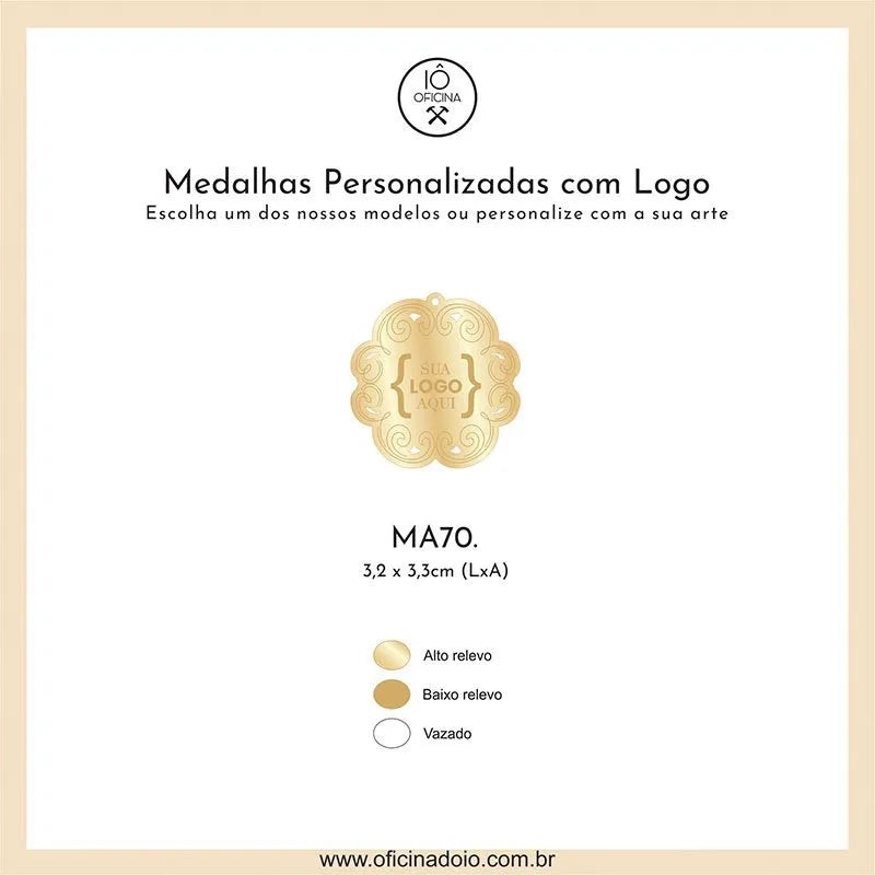 medalha para aromatizadores MA70