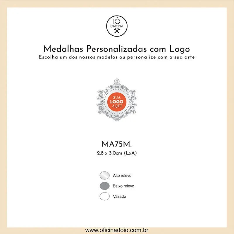 medalha para aromatizadores MA75M