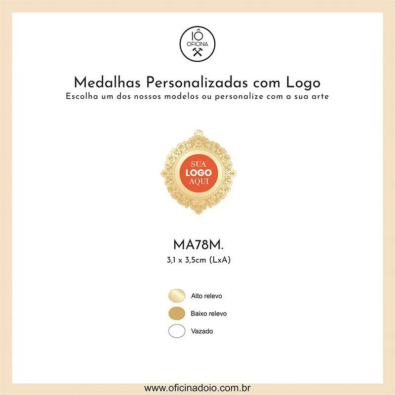 medalha para aromatizadores MA78M