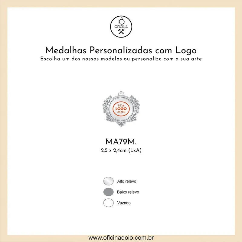medalha para aromatizadores MA79M