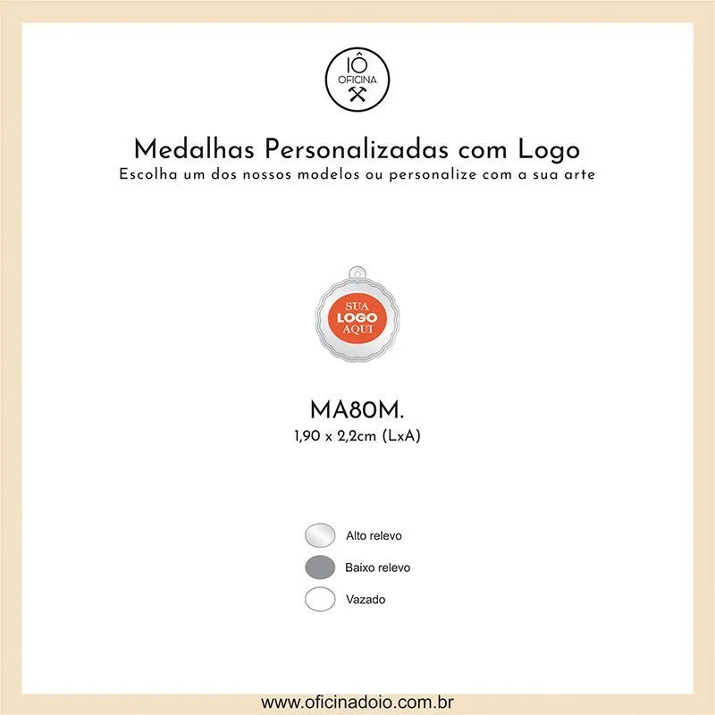 medalha para aromatizadores MA80M