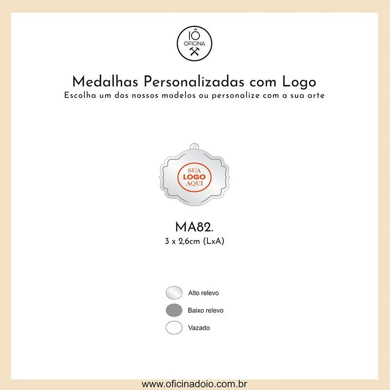 medalha para aromatizadores MA82