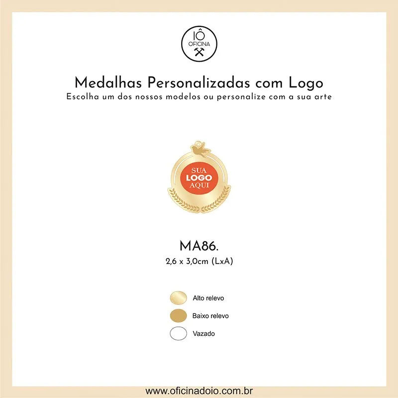 medalha para aromatizadores MA86
