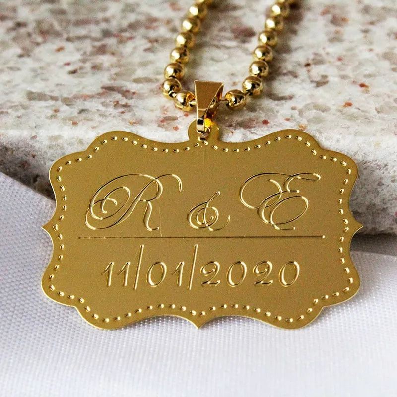 medalha para lembrança de casamento