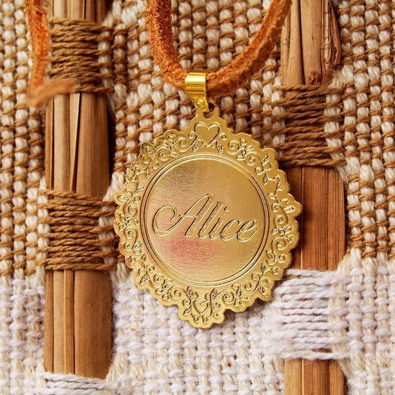 medalha para lembrança de nascimento de bebê