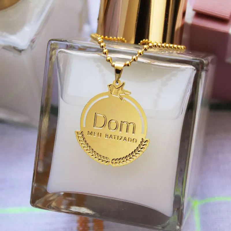 medalha personalizada meu batizado para lembrancinhas