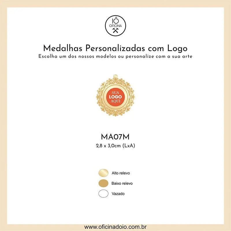 medalhas para aromatizadores MA07M