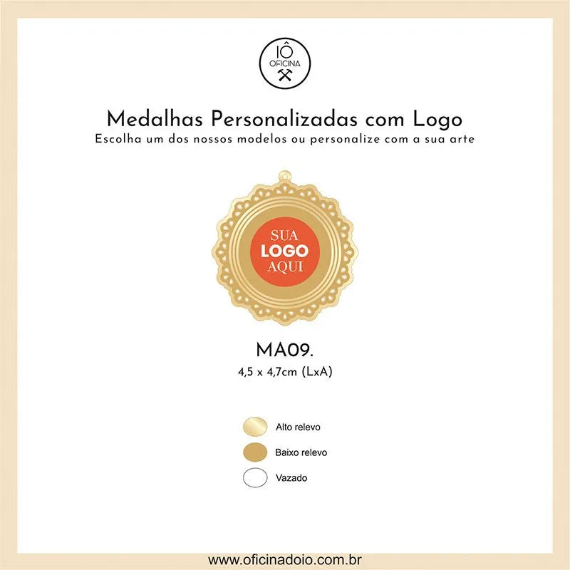 medalhas para aromatizadores MA09