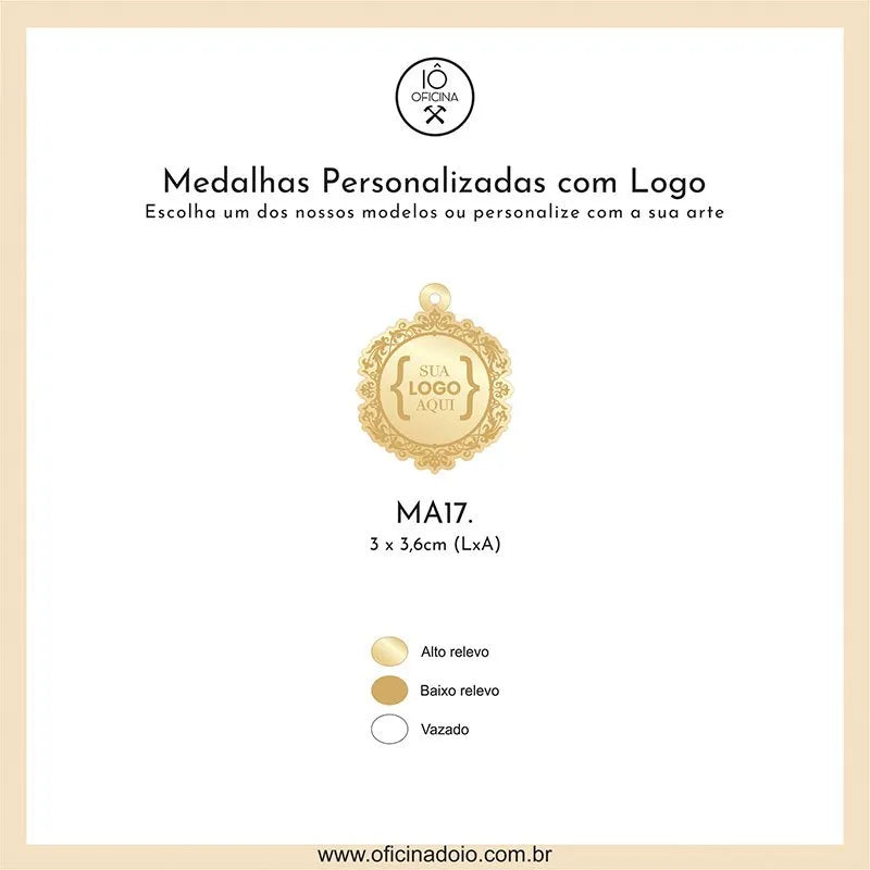 medalhas para aromatizadores MA17