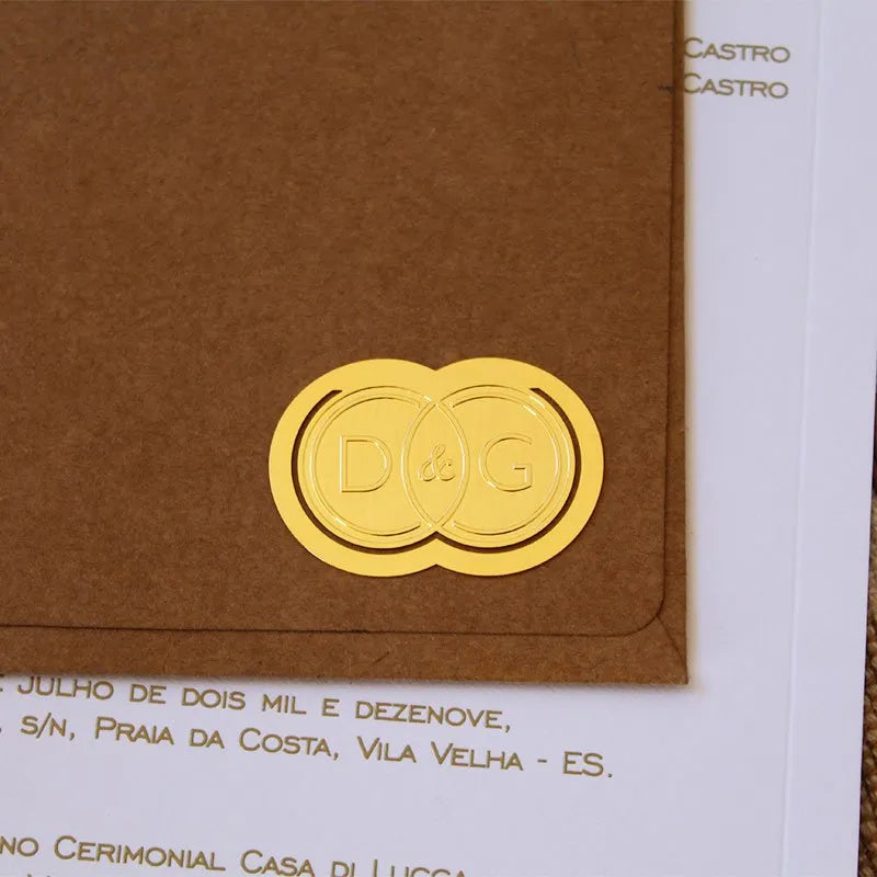 Monograma com Iniciais para Convites de Casamento