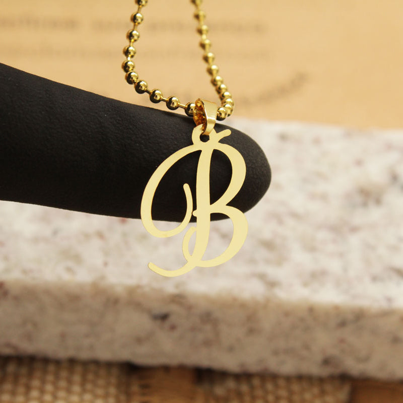 pingente de metal personalizado com letra B