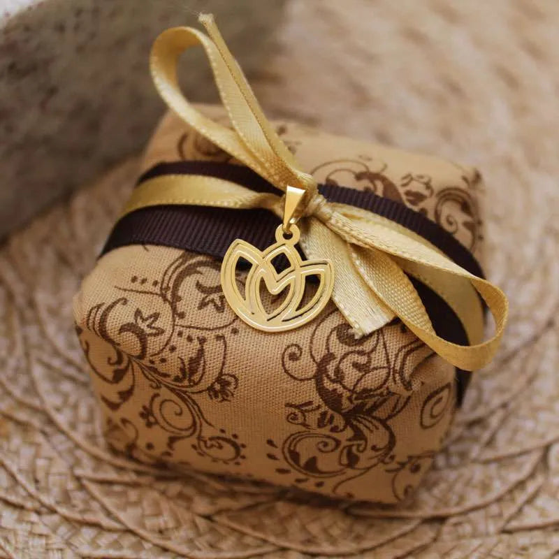 pingente personalizado flor de lotus