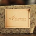 Placa de metal personalizada com sua logomarca (4x3cm)