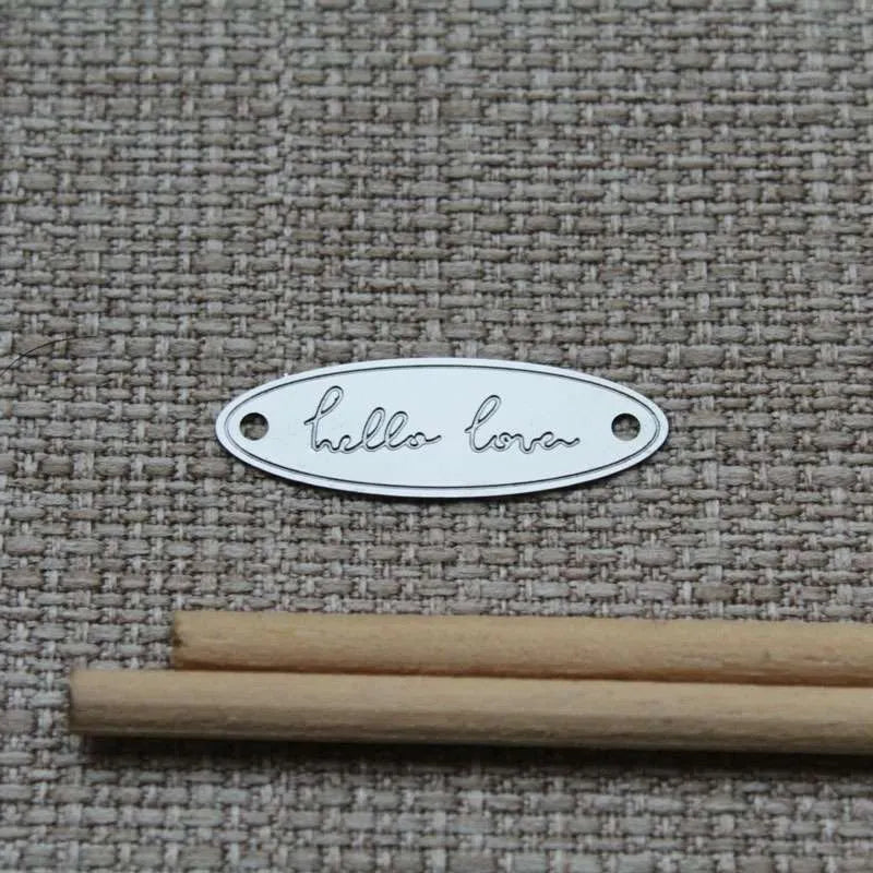 Plaquinha de metal personalizada para artesanato - 3cm