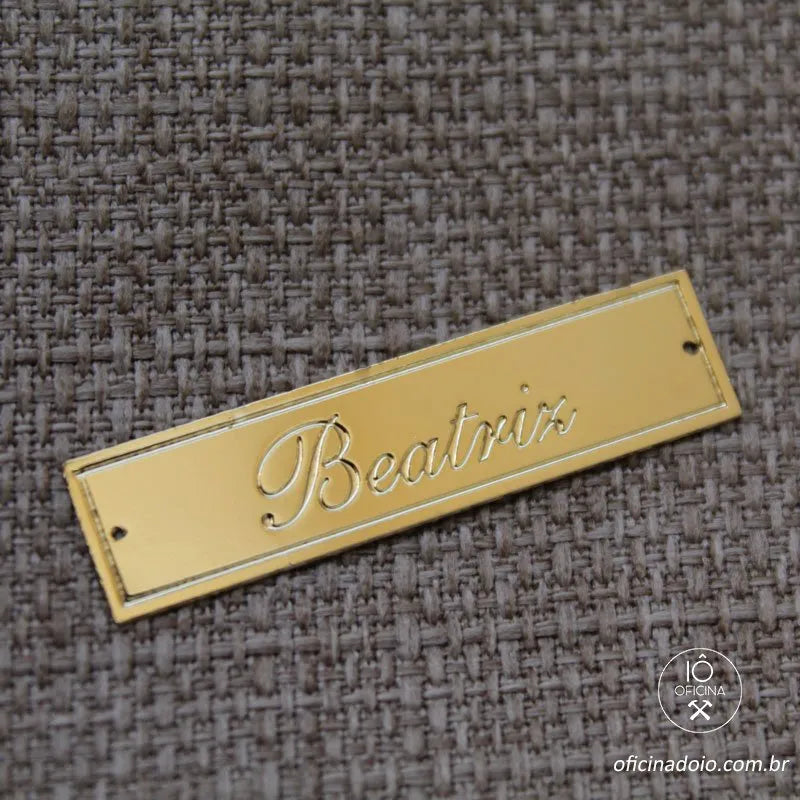 plaquinha de metal personalizada