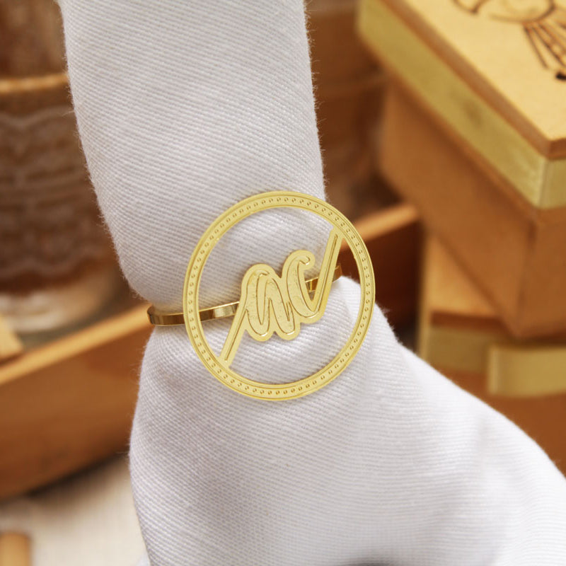 Porta Guardanapo Artesanal Personalizado para Casamento (3,5cm)