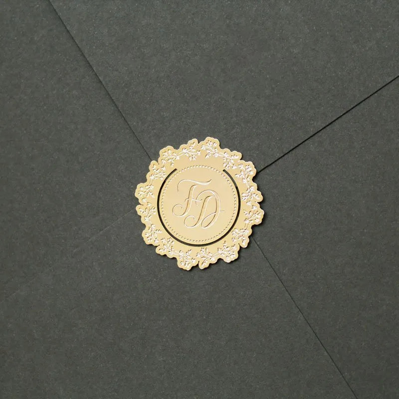 selo de metal personalizado para convites