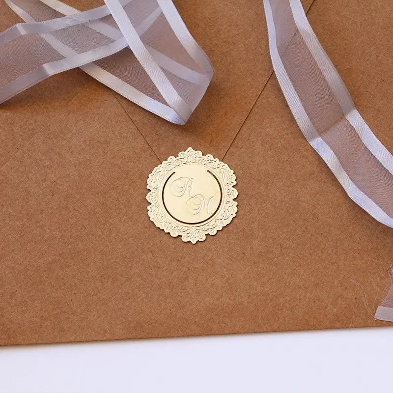Selo de Metal Personalizado com Iniciais para Convites