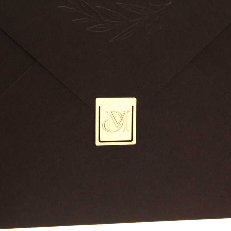 selo metálico para convite de casamento personalizado